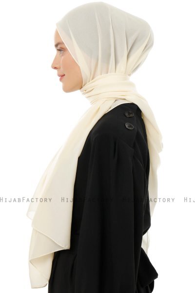 Esra - Leichte Beige Chiffon Hijab