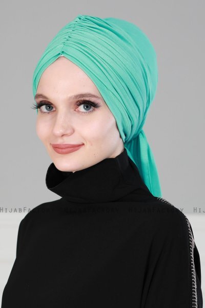 Amy - Türkis Baumwolle Turban - Ayse Turban