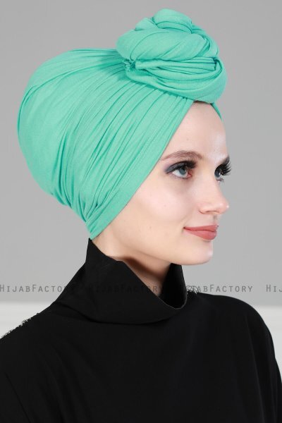 Amy - Türkis Baumwolle Turban - Ayse Turban