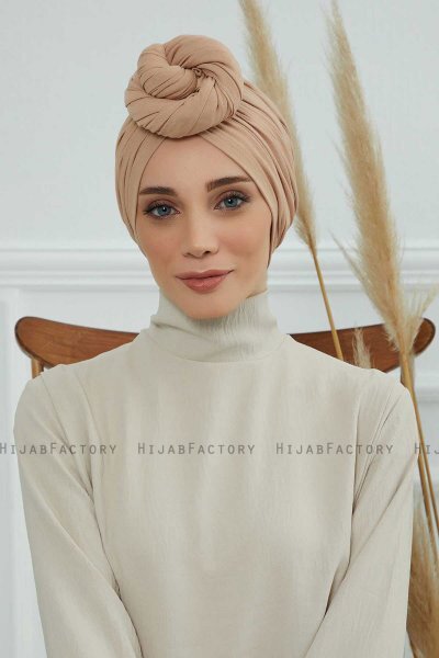 Amy - Sand Baumwolle Turban