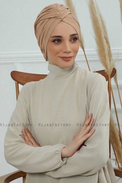 Amy - Sand Baumwolle Turban