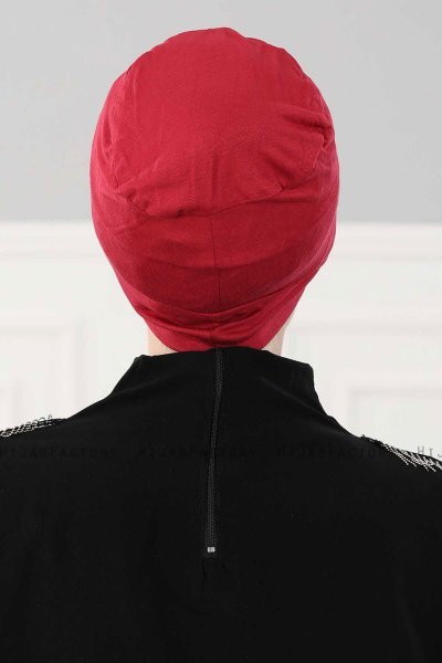 Stella - Bordeaux Baumwolle Turban