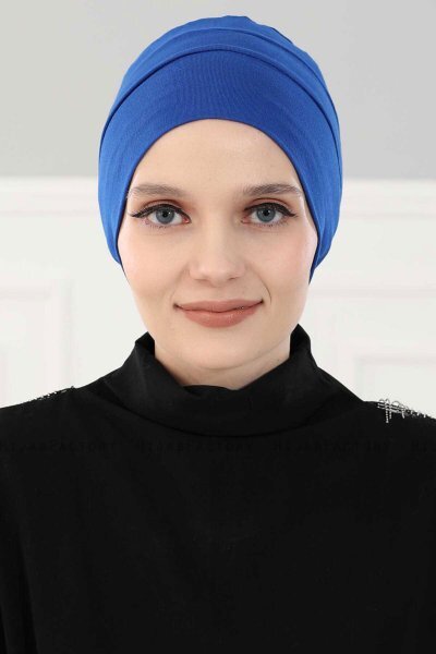 Stella - Blau Baumwolle Turban
