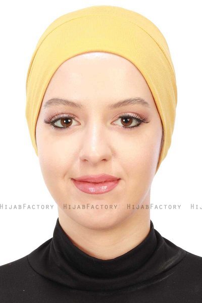 Stella - Senf Baumwolle Turban