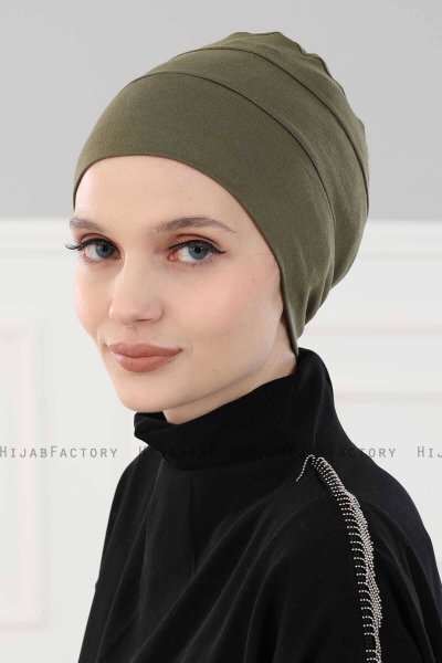 Stella - Khaki Baumwolle Turban