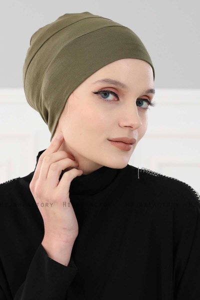 Stella - Khaki Baumwolle Turban