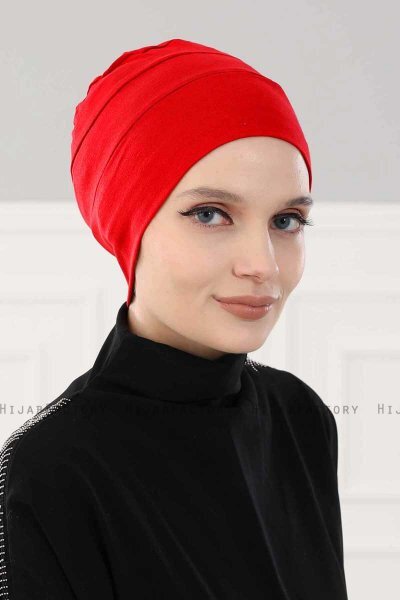 Stella - Rot Baumwolle Turban