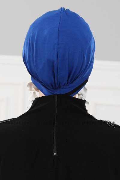 Elsa - Blau & Schwarz Baumwolle Turban