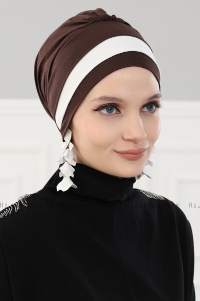 Elsa - Braun & Creme Baumwolle Turban