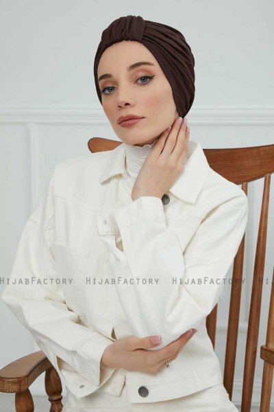 Laura - Braun Baumwolle Turban