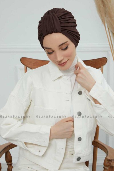 Laura - Braun Baumwolle Turban