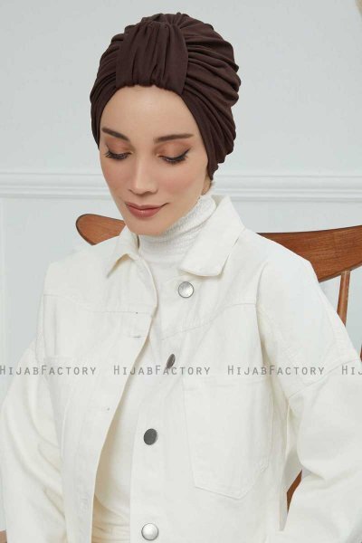 Laura - Braun Baumwolle Turban