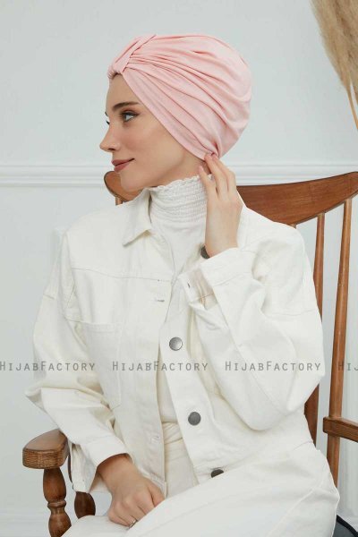 Laura - Altrosa Baumwolle Turban