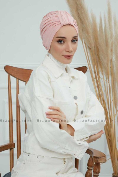 Laura - Altrosa Baumwolle Turban