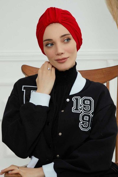 Laura - Rot Baumwolle Turban
