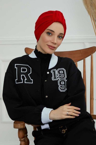 Laura - Rot Baumwolle Turban