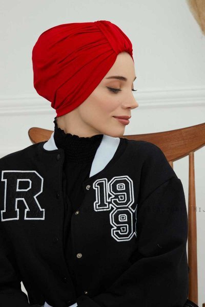 Laura - Rot Baumwolle Turban
