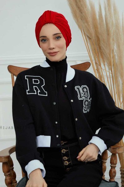 Laura - Rot Baumwolle Turban