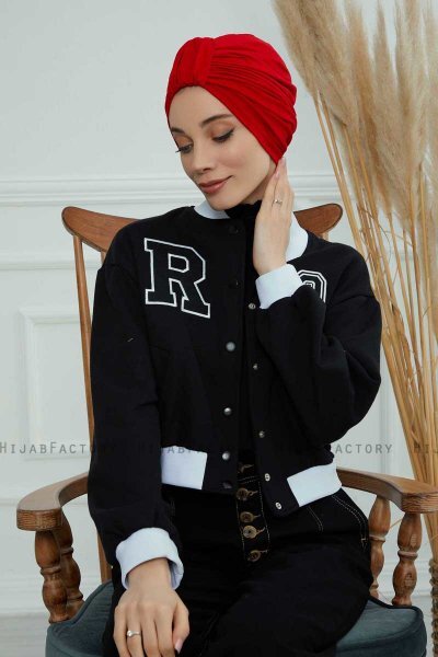 Laura - Rot Baumwolle Turban