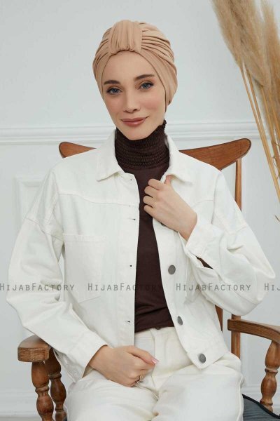 Laura - Sand Baumwolle Turban