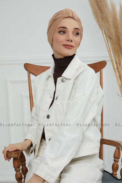 Laura - Sand Baumwolle Turban