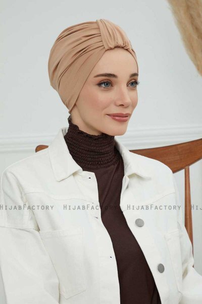 Laura - Sand Baumwolle Turban