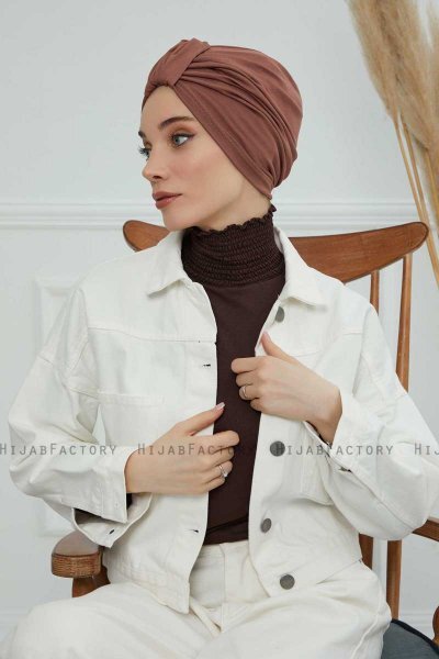 Laura - Caramel Baumwolle Turban