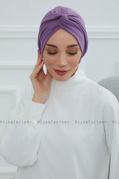 Astrid - Violet Baumwolle Turban