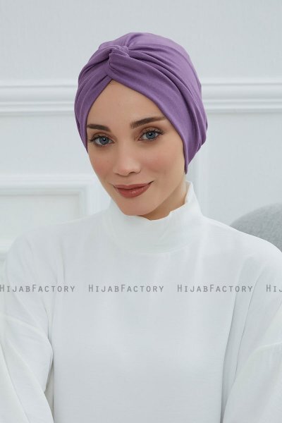 Astrid - Violet Baumwolle Turban