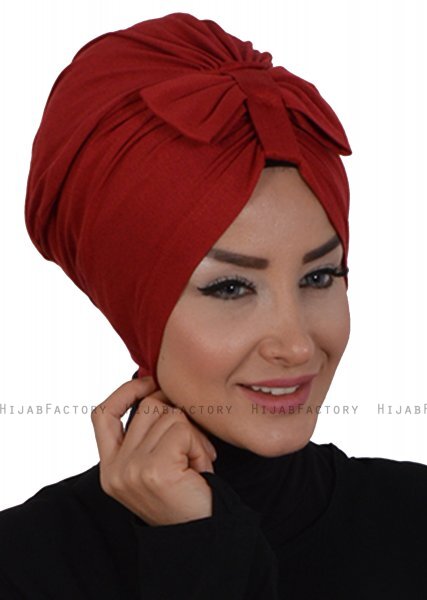 Agnes - Bordeaux Baumwolle Turban - Ayse Turban