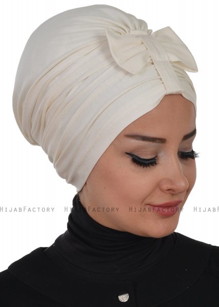 Agnes - Creme Baumwolle Turban - Ayse Turban