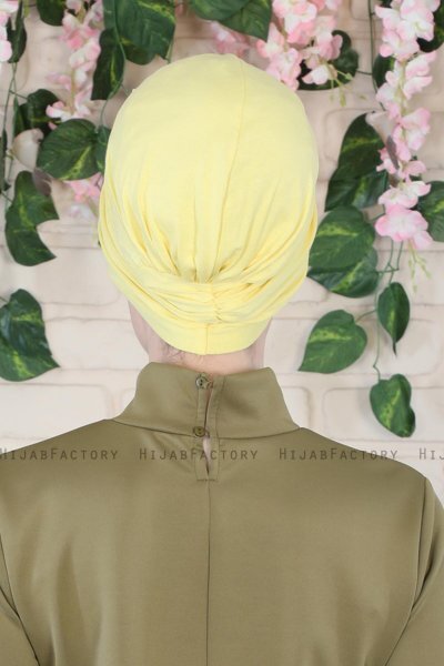 Agnes - Gelb Baumwolle Turban - Ayse Turban