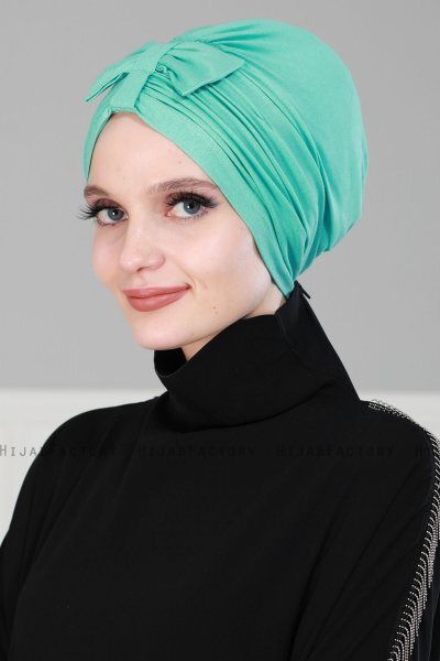 Agnes - Türkis Baumwolle Turban - Ayse Turban