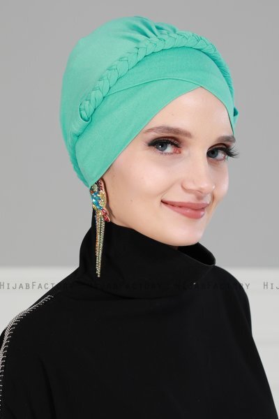 Olivia - Türkis Baumwolle Turban - Ayse Turban