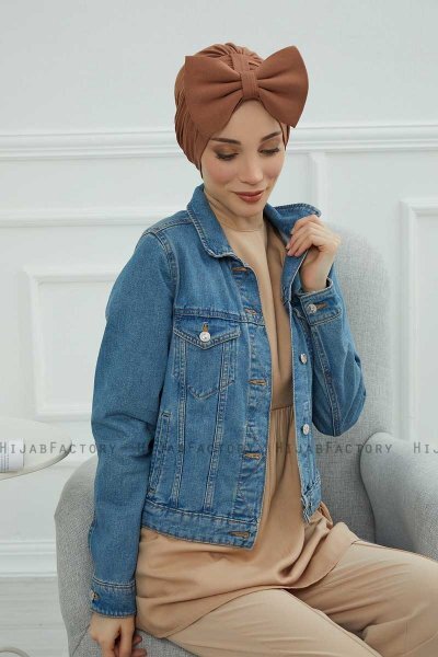 Julia - Caramel Baumwolle Turban
