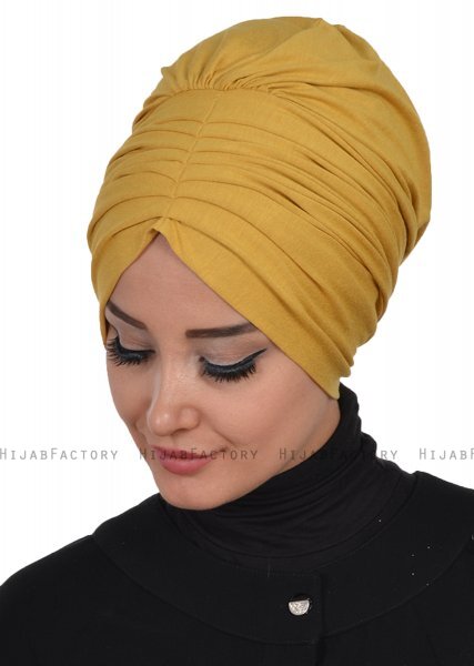 Wilma - Senf Baumwolle Turban - Ayse Turban