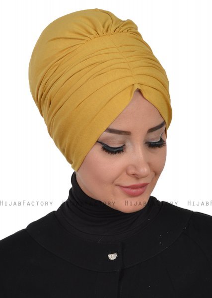 Wilma - Senf Baumwolle Turban - Ayse Turban