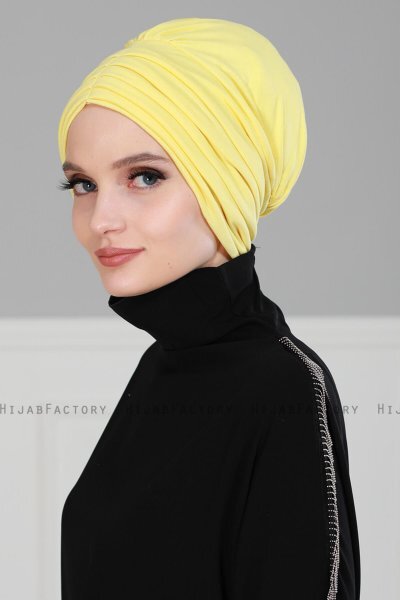 Wilma - Gelb Baumwolle Turban - Ayse Turban