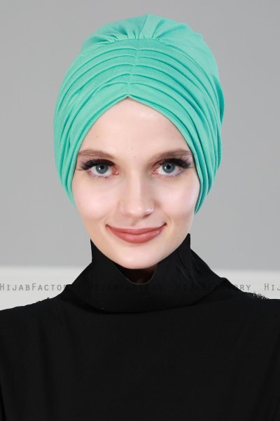 Wilma - Türkis Baumwolle Turban - Ayse Turban