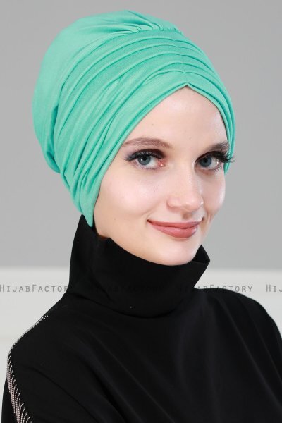 Wilma - Türkis Baumwolle Turban - Ayse Turban