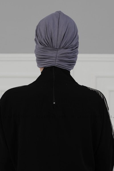 Wilma - Grau Baumwolle Turban - Ayse Turban
