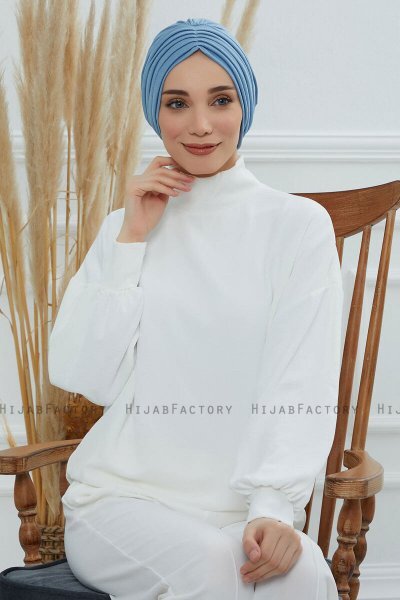 Wilma - Sky Blue Baumwolle Turban