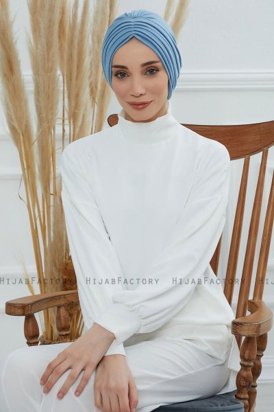 Wilma - Sky Blue Baumwolle Turban