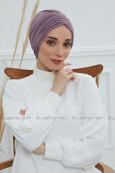Wilma - Lilac Baumwolle Turban
