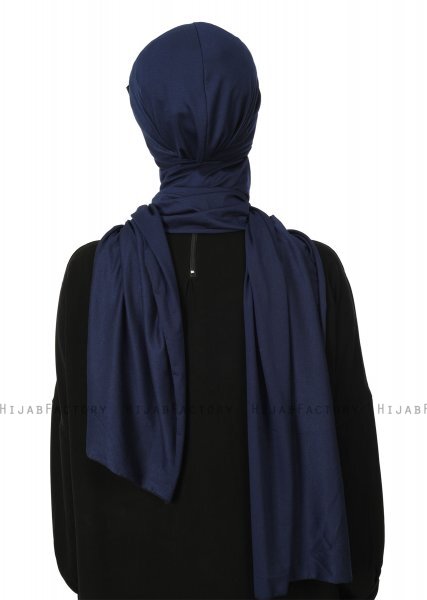 Bianca - Navy Blau Baumwolle Turban