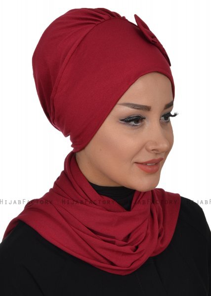 Bianca - Bordeaux Baumwolle Turban