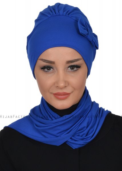 Bianca - Blau Baumwolle Turban