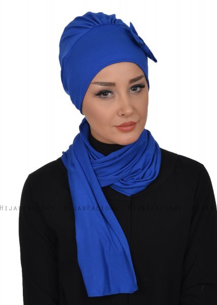 Bianca - Blau Baumwolle Turban