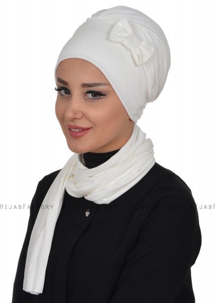 Bianca - Creme Baumwolle Turban