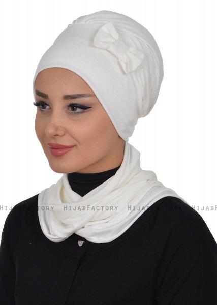 Bianca - Creme Baumwolle Turban